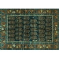 thumbnail image 1 of Ahgly Company Machine Washable Indoor Rectangle Persian Turquoise Blue Traditional Area Rugs, 3' x 5', 1 of 4