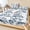 Blue, variant on Twin Sze Fitted Sheet Set - Burnt Orange Botanical 2 Piece Bedding Sets 16" Deep Pocket Fitted Sheet with 1 Pillowcase, Vintage Nature Flower Brushed Microfiber Hotel Luxury Bed Sheets