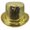Gold, variant on Blingbling Mirrored Panama Hat Reflective Homburg for Wedding Party Victorian Hat Homburg for Street Wear Dancing