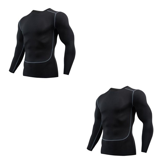 Minnieouse Ropa interior térmica para hombre, medias elásticas de secado rápido, ropa deportiva de compresión cálida para correr, Fitness, Nuevo estilo, XXXL 2piezas