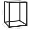 thumbnail image 4 of vidaXL Coffee Table Black with Tempered Glass 40x40x50 cm, 4 of 4