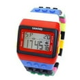 thumbnail image 2 of CE145 Colorful Building Blocks DIY Digital Electronic Student Watch Leisure Sport Fashion Multifunctional Children's Watch color9, 2 of 5