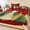 Red Green Yellow, variant on Cal.King Size Fitted Sheet Set - Red Christmas Tree 3 Piece Bedding Sets 16" Deep Pocket Fitted Sheet with 2 Pillowcases, Xmas Tree Winter Snowflake Brushed Microfiber Hotel Luxury Bed Sheets