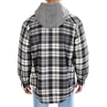 thumbnail image 3 of Sherpa-Lined Hooded Flannel Shirt-Jacket, 3 of 5