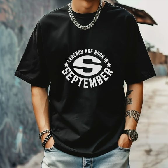 Men's T Shirt Round Neck Patterned Tee Summer New Sports Shirt Vintage Style Gift for Friends XS