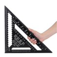 thumbnail image 1 of Triangle Scale Ruler 12 Inch Aluminum Alloy Triangular Rule High Precision Square Protractor Carpenter Framing Layout Measuring Lever Tool, 1 of 5