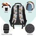 thumbnail image 4 of HUIACONG Construction Truck Print Back to School Backpack for Students Ages 6-18 Large Capacity Lightweight Water Repellent School Backpack for Girls Boys for Elementary Middle High School Daily Use, 4 of 7