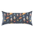 thumbnail image 3 of Rocket and Planet Pillowcase Queen Size 30''x20'' Satin Double-Sided Print Soft Wrinkle Resistant, 3 of 9