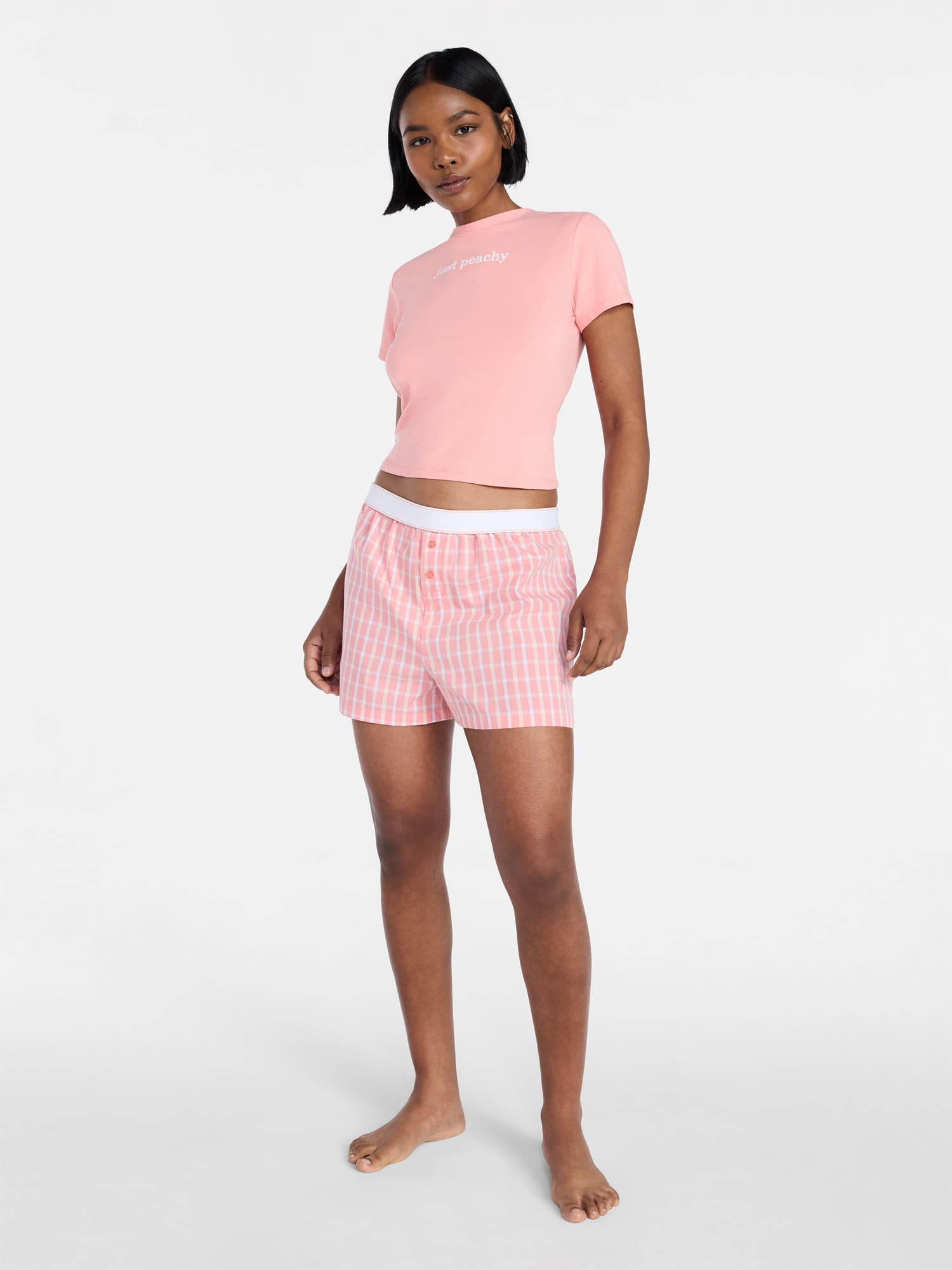 No Boundaries Sleepwear Boxer Shorts, Women's XS-XXL