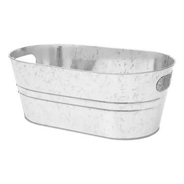 Kuntesetty Galvanized Beverage Tub, Galvanized Bucket, Beer Champagne Cooling, Oval Tub Made of Galvanized Steel Metal for Cooling Beer