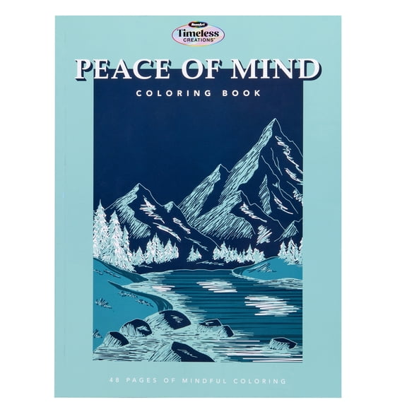 RoseArt Timeless Creations Peace of Mind Coloring Book, 48 Pages of Mindful Adult Coloring