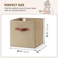 thumbnail image 7 of GRANNY SAYS Storage Cube Organizer, 11 Inch Cube Storage Bins, Fabric Storage Bins for Cube Shelf & Closet, 6-Pack, Khaki, 7 of 7