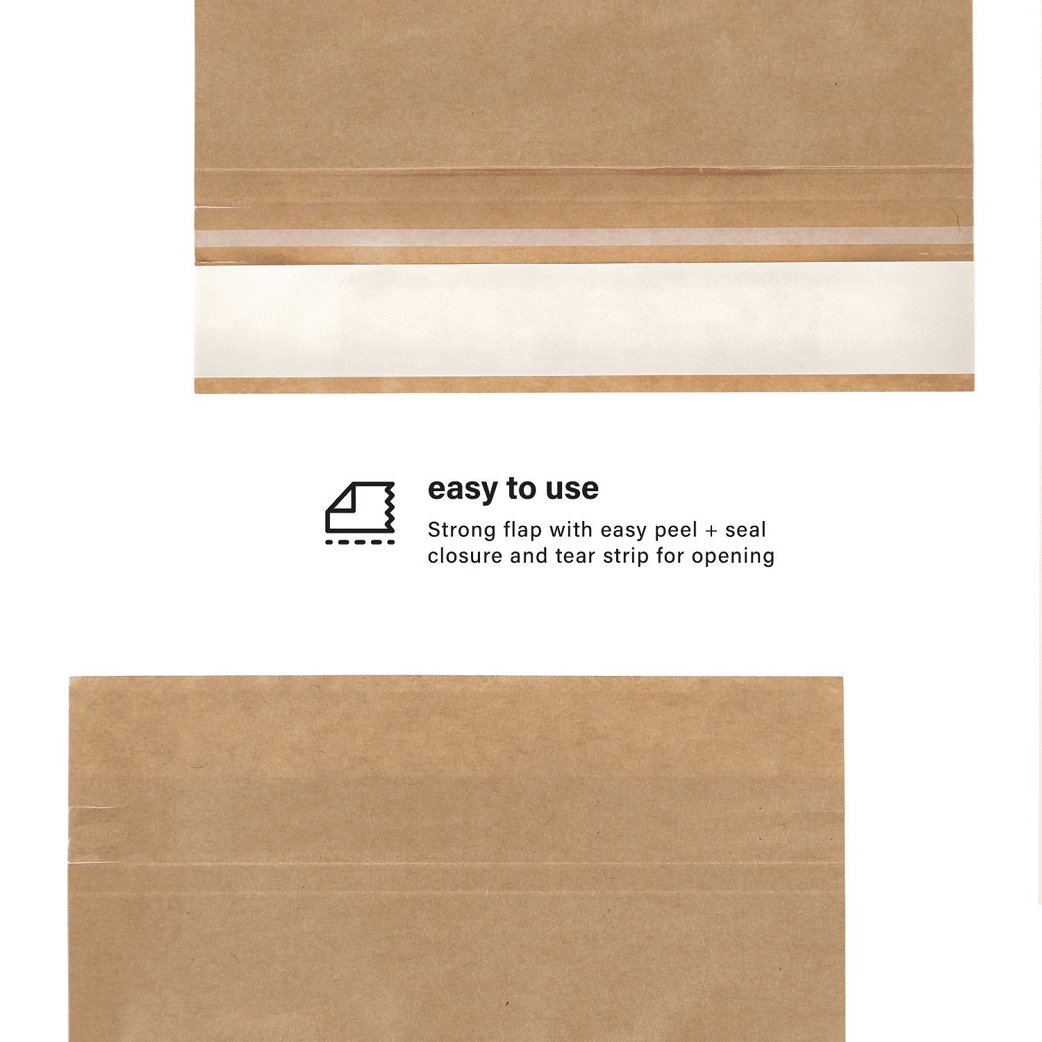 Elementree Sustainable Expandable Flat Paper Mailer, Small, 50 Count, Peel & Stick