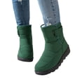 thumbnail image 6 of XIMIN Women's Slip On Booties with Fur Lined Thermal Mid-Calf Booties Waterproof Non-Slip Ankle Boots Warm Fleece Lined Comfortable Outdoor Casual Winter Warm Snow Boots, 6 of 6
