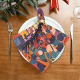 thumbnail image 4 of Iauyy Satin Napkins Set of 4- Sunset Music Festival Art DIY Printing Decoration Cloth Napkin- Easy Care for Home/Party, 4 of 8