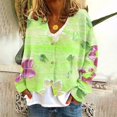 thumbnail image 1 of Puntoco Chaqueta Informal Con Botones Y Estampado De Moda Para Mujer, 1 of 5