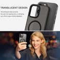 thumbnail image 4 of Solennerer for iPhone 12 Pro Max Case, iPhone 12 Pro Max Magnetic Phone Case Compatible with MagSafe, Translucent Matte Shockproof Anti-Fingerprint Phone Slim Case for iPhone 12 Pro Max 6.7", Black, 4 of 9