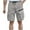 Gray, variant on Khaki Shorts Men Summer Casual Solid Fashion Pockets Elastic Waist Zipper Comfortable Short Cargo Pant Brown,L