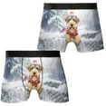 thumbnail image 3 of Playful Airedale Terrier Welcomes Winter Snowy Day with Cardinal Bird All Over Print Boxer Briefs Underwear for Men Dad Dale Waterside Dog Lover - 120177, 3 of 6