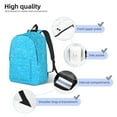 thumbnail image 3 of Defioc Sky Blue Glitter for Canvas Backpack,Travel Rucksack Unisex Knapsack Laptop Backpack for Work & College -Small, 3 of 7