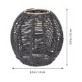 thumbnail image 4 of LOVEVER Woven Lampshade Hanging Outdoor Decorative Light Bulb Bulbs Rattan Decorate LED Lantern, 4 of 6