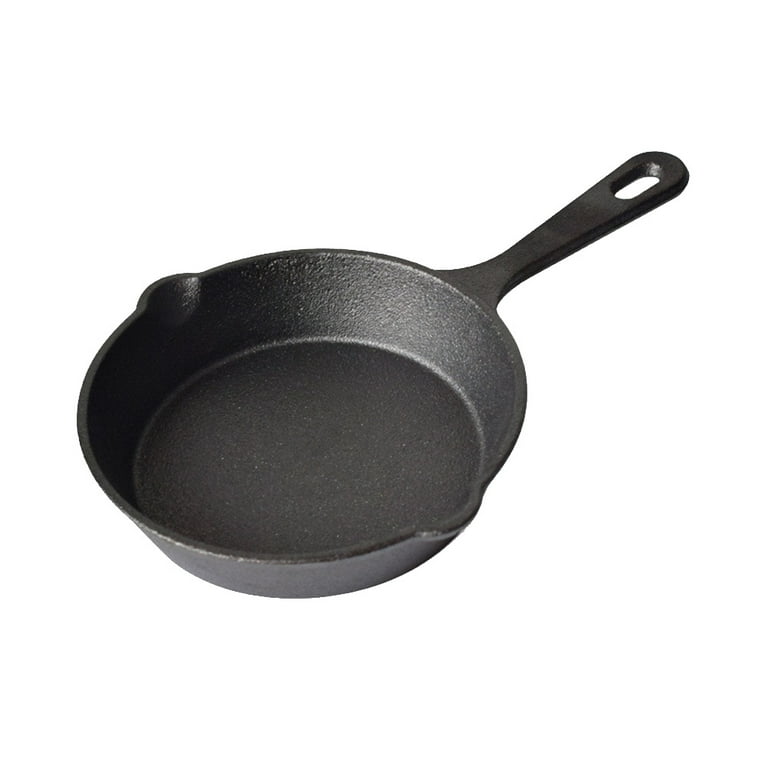 35cm Thick Cast Iron Frying Pan Flat Pancake Griddle Non-Stick BBQ Induction Cooker Open Cooking Pot, Black