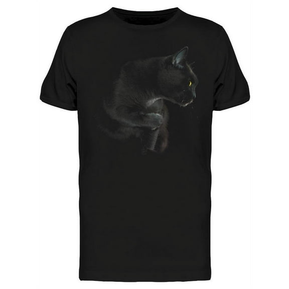 Russian Cat Looking Down T-Shirt Men -Image by Shutterstock, Male Medium