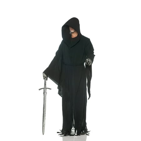 Hidden Reaper Mens Adult Black Grim Black Halloween Costume -Xxl