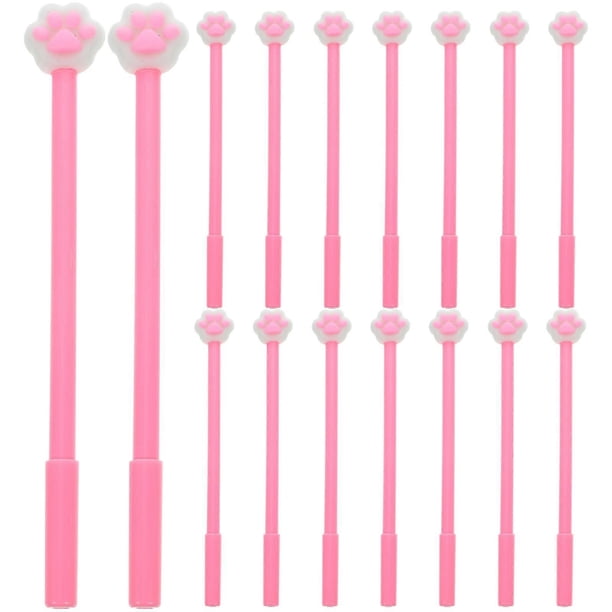 Cat Paw Gel Pens 16PCS Writing Tools For Students And Artists In Pink Color With Smooth Surface For Drawing And Marking Important Things