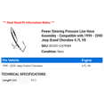 thumbnail image 2 of Power Steering Pressure Line Hose Assembly - Compatible with 1999 - 2000 Jeep Grand Cherokee 4.7L V8, 2 of 2