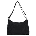 thumbnail image 1 of Bolsas Mensajero Acolchadas Asas Invierno Informal Algodón Suave para Fiesta (Negro), 1 of 9