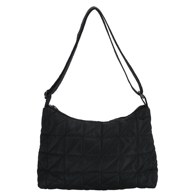 Bolsas Mensajero Acolchadas Asas Invierno Informal Algodón Suave para Fiesta (Negro)