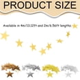 thumbnail image 3 of Xinyat Glitter Star Garland, Gold/Silver Metallic Finish Pre-Strung Banner for Birthday Party, Wedding & Room Decorations, 3 of 9