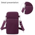 thumbnail image 3 of Small Crossbody Bags Purses , Crossbody Handbags Cell Phone Wallet Travel Purse, Shoulder Bag-Dark purple, 3 of 5
