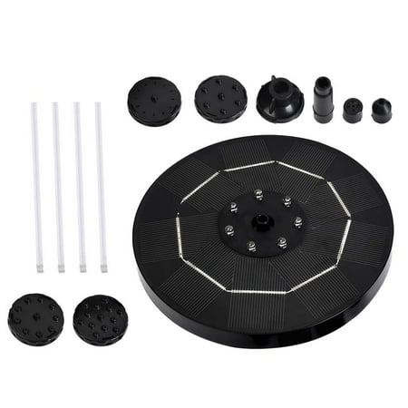 WHAMVOX Solar Fountain Pump for Home Use Made from ABS Durable Black Color for Garden Decoration