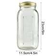 thumbnail image 3 of EDHITNR Wide Mouth Half Gallon Canning Jars With Lids Rings for Home Canning Pantry Storage, Extra Large Jars for Vegetables Sauces Syrups Dishwasher Safe Clear Glass, 3 of 7
