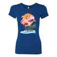 thumbnail image 2 of Wild Bobby, Flamingo Love Print, Animal Lover, Women Slim Fit Junior Tee, Royal, XX-Large, 2 of 4