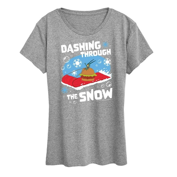 SpongeBob SquarePants - Dashing Through The Snow - Women's Lightweight French Terry Pullover