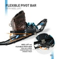 thumbnail image 3 of G2 21Inches Light Weight Snowshoes, with Special EVA Padded Ratchet Binding, Heel Lift, Toe Box, Flexible Pivot Bar, Durable Back Strap, Set with Trekking Poles(Blue), 3 of 7