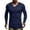 Navy, variant on KTMKH Men's Autumn And Winter Casual Base Solid Color V Neck Long-Sleeved Shirt