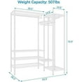 L20 Corner Garment Rack Heavy Duty L Shaped Clothing Rack with Hanging