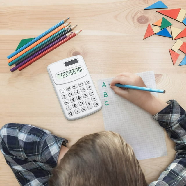 Qocolhg Économies de Rentrée Scolaire! Calculatrices Standard de Base Mini Calculatrice de Bureau Numérique avec Écran LCD 8 Chiffres. Calculatrice Intelligente Taille de Poche pour Maison École pour Enfants Fournitures Scolaires