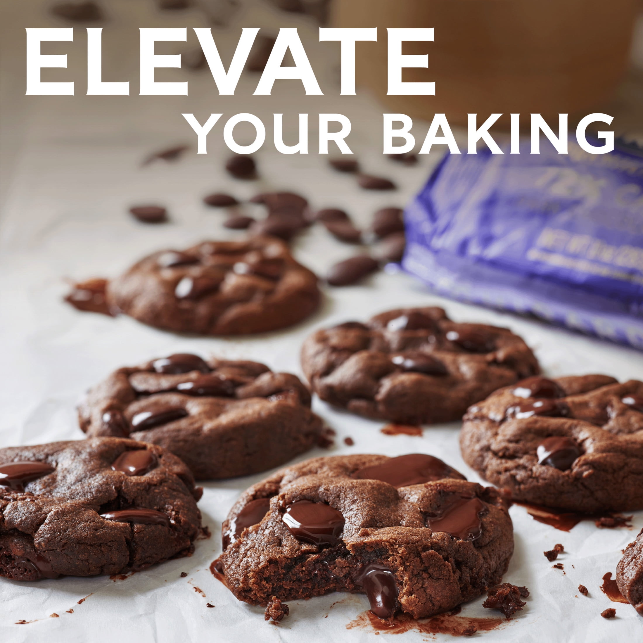 GHIRARDELLI 72% Cacao Dark Chocolate Premium Baking Chips, Chocolate Chips for Baking, 10 oz Bag