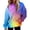 Multicolor, variant on WTOBBY Women's Tie-Dye Graphic Hoodie, Oversized Casual Pullover, Long Sleeve Patchwork Print Sweatshirt with Vibrant Colors and Street Style Design,Blue L