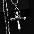 thumbnail image 2 of HOOUN Mens Silver Cross Pendant Christian Necklace Lord's Prayer Jewelry Box Chain 24"-Cross 16, 2 of 3