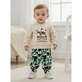 thumbnail image 4 of BemeyourBBs Toddler Baby Boy Hunting Outfits Spring Fall Winter Clothes Animal Letter Print Long Sleeve Sweatshirt and Camouflage Pants Set, 4 of 8