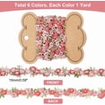 thumbnail image 2 of 6 Yards Flower Lace Ribbon 6 Colors Floral Lace Trim 5/8 inch(15mm) Decorating Lace Flower Embroidered Trim Ribbon for DIY Wedding Applique Sewing Craft Scrapbooking Upholstery Patchwork Mixed Color, 2 of 6