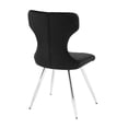 thumbnail image 6 of Modern Side Chairs Set of 2, Black Velvet Upholstered Dining Chairs with Chrome Metal Legs, Contemporary Accent Chairs for Kitchen or Dining Room, 6 of 10