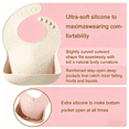 thumbnail image 5 of Benoxine Silicone Baby Bibs, Adjustable, Reusable, Durable, Waterproof, BPA-Free,Portable, 3-Pack, 5 of 7