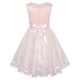 Girl's Floral Lace Skater Dress With Rhinestone Belt – Easter Flower Girl Party Dress – Sizes 2-16